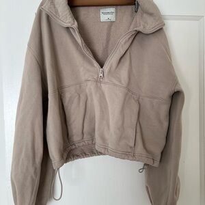 Abercrombie & Fitch Quarter-Zip Fleece Pullover